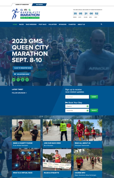 Queen City Marathon homepage screenshot
